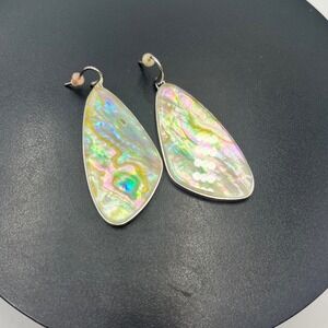 Kendra Scott Mckenna Large Drop Earring in Rhodium Iridescent
Abalone